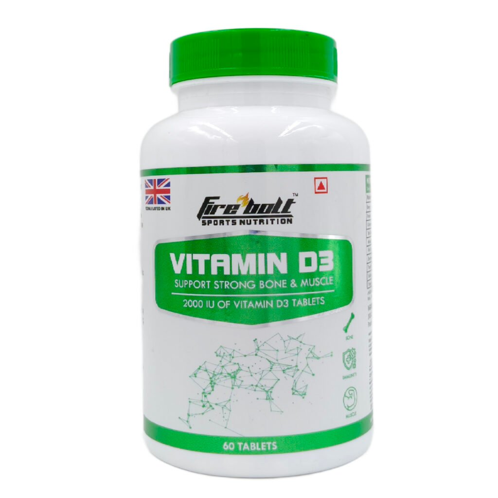 Firebolt Sports Nutrition – Vitamin D3 | Support Strong Bone & Muscle