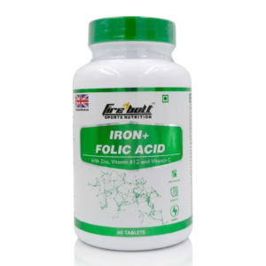 Firebolt Sports Nutrition - Iron+Folic Acid with Zinc, Vitamin B12 and Vitamin C